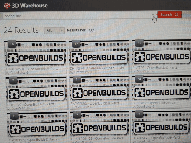 OpenBuilds 3D Models Sketchup 3D Warehouse